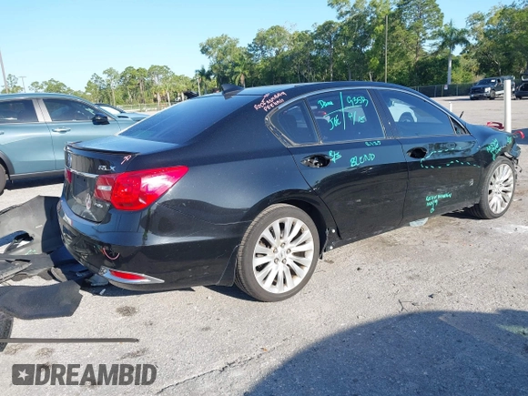 2014 Acura RLX Advance Pkg with VIN JH4KC1F95EC003282, listed as a IAAI auction lot 42059477 with 186,283 mi miles. Bid and sale history available at carsss.com. Image 4.