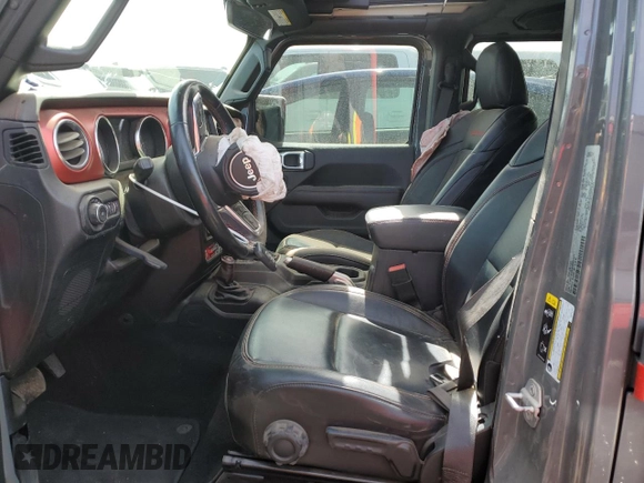 2021 Jeep Wrangler Unlimited Rubicon with VIN 1C4HJXFG6MW581407, listed as a Copart auction lot 43720585 with 34,176 mi miles and Salvage Title. Bid and sale history available at carsss.com. Image 7.