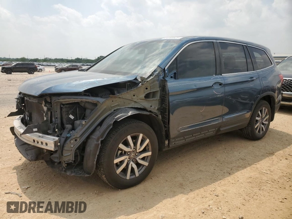 2019 Honda Pilot EX-L z VIN 5FNYF5H5XKB043683, wystawiony jako Copart lot #51000625 z przebiegiem 95 310 mil mil oraz Szkoda całkowita • Salvage title. Historia ofert i sprzedaży dostępna na DreamBid. Obrazek 1.