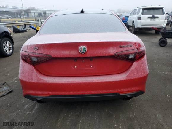 2020 Alfa Romeo Giulia Ti Sport with VIN ZARFANBN3L7632912, listed as a Copart auction lot 41491845 with 0 mi miles and Salvage Title. Bid and sale history available at carsss.com. Image 6.
