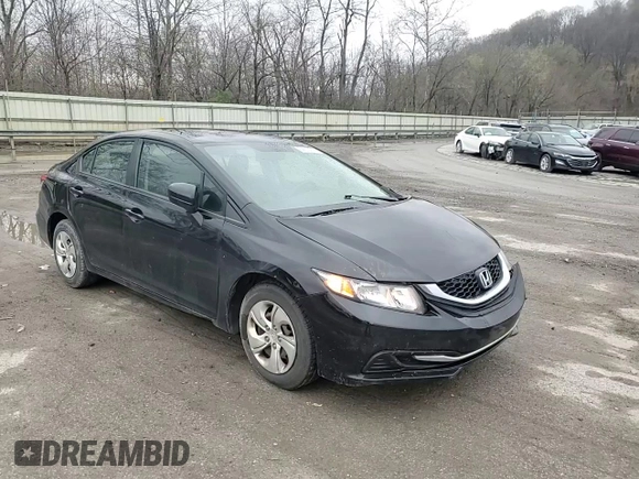 2015 Honda Civic Sedan LX with VIN 19XFB2F55FE700860, listed as a Copart auction lot 52613915 with 170,174 mi miles and Salvage Title. Bid and sale history available at carsss.com. Image 10.