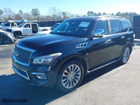 2015 Infiniti QX80 with VIN JN8AZ2ND3F9770347, listed as a IAAI auction lot 41238982 with 234,488 mi miles. Bid and sale history available at carsss.com. Image 2.