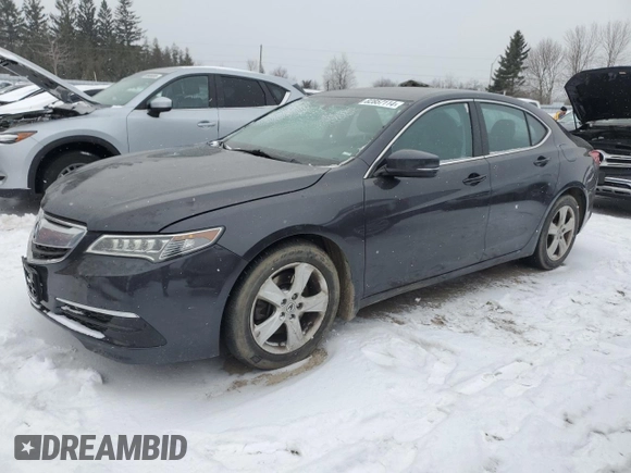 2015 Acura TLX with VIN 19UUB1F37FA800401, listed as a Copart auction lot 82857114 with 120,370 mi miles and Clean Title. Bid and sale history available at carsss.com. Image 1.