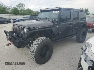 2018 Jeep Wrangler Unlimited Sport S z VIN 1C4HJXDG8JW300786, wystawiony jako Copart lot #55750305 z przebiegiem 54 641 mil mil oraz Szkody całkowita. Historia ofert i sprzedaży dostępna na DreamBid. Obrazek 1.