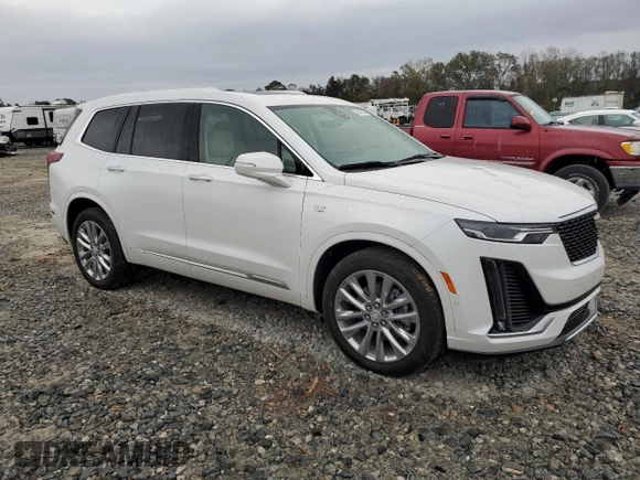 2022 Cadillac XT6 Premium Luxury with VIN 1GYKPCRS8NZ119020, listed as a Copart auction lot 80645524 with 29,173 mi miles and Salvage Title. Bid and sale history available at carsss.com. Image 4.