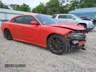 2020 Dodge Charger Scat Pack z VIN 2C3CDXGJ0LH121673, wystawiony jako Copart lot #54007845 z przebiegiem 73 071 mil mil oraz Szkoda całkowita • Salvage title. Historia ofert i sprzedaży dostępna na DreamBid. Obrazek 4.