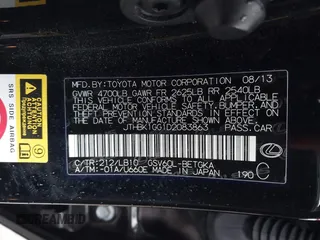 2013 Lexus ES 250 with VIN JTHBK1GG1D2083863, listed as a IAAI auction lot 41521039 with 46,853 mi miles and . Bid and sale history available at DreamBid. Image 9.