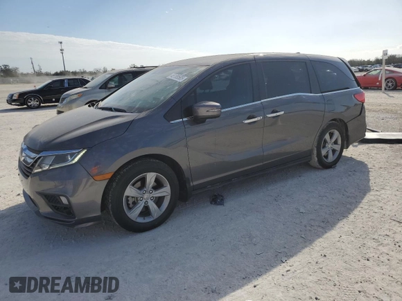 2019 Honda Odyssey EX with VIN 5FNRL6H50KB010498, listed as a Copart auction lot 45199565 with 82,964 mi miles and Salvage Title. Bid and sale history available at carsss.com. Image 1.
