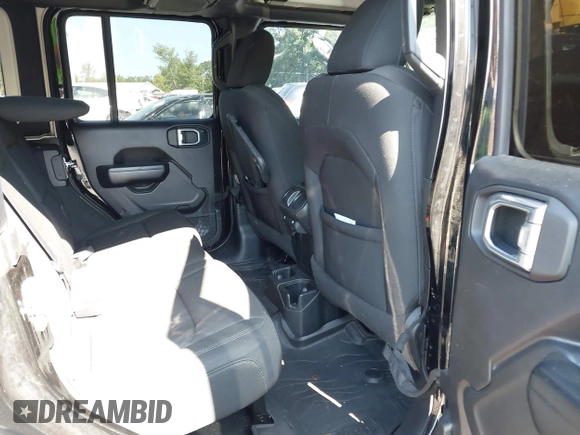 2021 Jeep Wrangler Unlimited Sport S with VIN 1C4HJXDNXMW646194, listed as a IAAI auction lot 42243169 with 44,237 mi miles and . Bid and sale history available at DreamBid. Image 8.