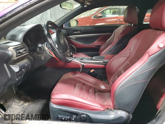 2017 Lexus RC 350 with VIN JTHSE5BC1H5007826, listed as a Copart auction lot 85651624 with 76,539 mi miles and Salvage title. Bid and sale history available at DreamBid. Image 7.