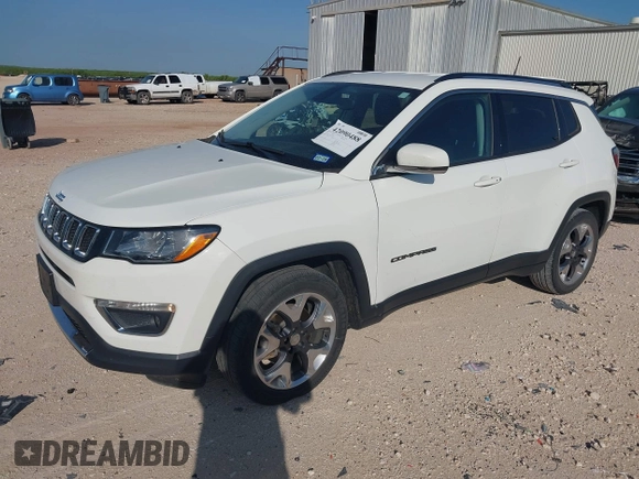 2020 Jeep Compass Limited with VIN 3C4NJCCB1LT123329, listed as a IAAI auction lot 42090488 with 117,187 mi miles and . Bid and sale history available at DreamBid. Image 17.