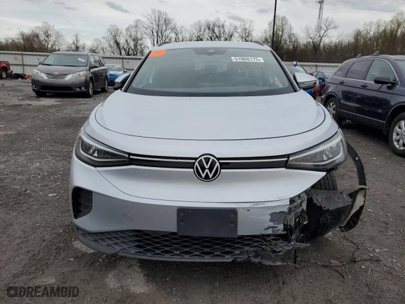 2021 Volkswagen ID.4 Pro with VIN WVGRMPE28MP031035, listed as a Copart auction lot 51860175 with 85,706 mi miles and Salvage Title. Bid and sale history available at carsss.com. Image 5.