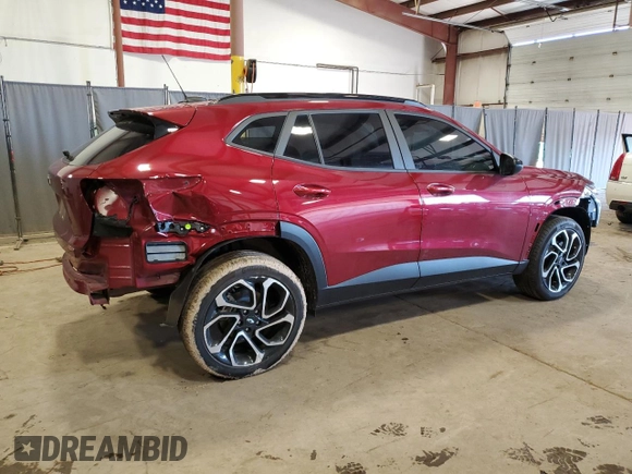 2024 Chevrolet Trax 2RS with VIN KL77LJE2XRC096654, listed as a Copart auction lot 51142385 with 3,648 mi miles and Salvage Title. Bid and sale history available at DreamBid. Image 3.