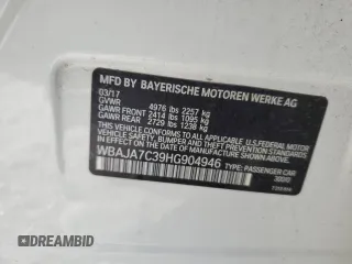 2017 BMW 5 Series 530i xDrive with VIN WBAJA7C39HG904946, listed as a Copart auction lot 44979865 with 132,890 mi miles and Salvage Title. Bid and sale history available at carsss.com. Image 12.