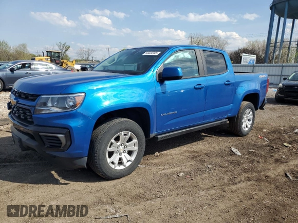 2021 Chevrolet Colorado 4WD LT с VIN 1GCGTCEN7M1134452, выставлен на аукционе Copart как лот 54444945 с пробегом 51 527 миль миль и Списание • Salvage title. История ставок и продаж доступна на DreamBid. Изображение 1.