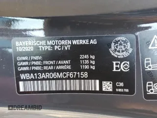 2021 BMW 4 Series M440i xDrive with VIN WBA13AR06MCF67158, listed as a Copart auction lot 79832504 with 65,772 mi miles and Clean Title. Bid and sale history available at DreamBid. Image 12.