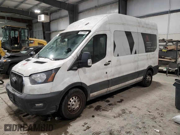 2022 Ford Transit with VIN 1FDAX9XG6NKA77311, listed as a Copart auction lot 45721065 with 94,100 mi miles and Salvage Title. Bid and sale history available at DreamBid. Image 1.