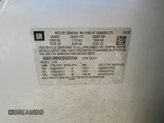 2013 GMC Terrain SLE with VIN 2GKFLREKXD6263744, listed as a Copart auction lot 86473694 with 98,522 mi miles and Clean Title. Bid and sale history available at carsss.com. Image 13.