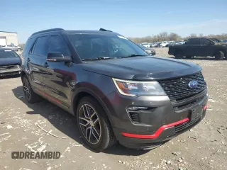 2018 Ford Explorer Sport with VIN 1FM5K8GT0JGB41704, listed as a Copart auction lot 50730935 with 92,621 mi miles and Salvage Title. Bid and sale history available at DreamBid. Image 4.