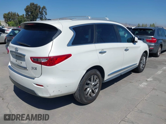 2013 Infiniti JX35 z VIN 5N1AL0MM3DC305128, wystawiony jako IAAI lot #42427531 z przebiegiem 230 289 mil mil oraz . Historia ofert i sprzedaży dostępna na DreamBid. Obrazek 4.