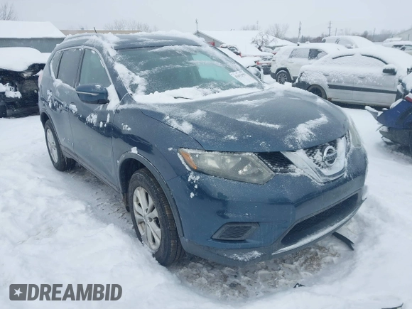 2014 Nissan Rogue S with VIN 5N1AT2MV2EC853126, listed as a IAAI auction lot 41612903 with 118,311 mi miles. Bid and sale history available at carsss.com. Image 1.