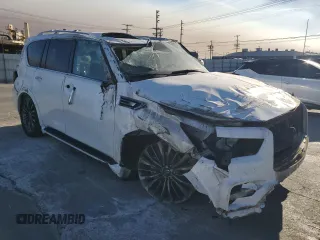 2021 Infiniti QX80 LUXE with VIN JN8AZ2AE0M9268598, listed as a Copart auction lot 41516185 with 58,028 mi miles and Salvage Title. Bid and sale history available at carsss.com. Image 4.