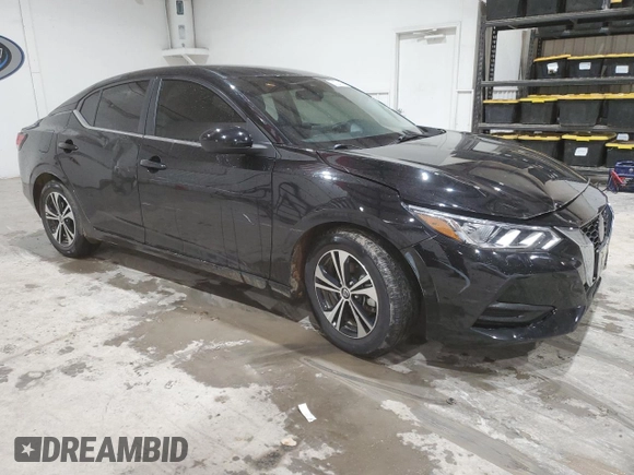2023 Nissan Sentra SV with VIN 3N1AB8CV8PY263523, listed as a Copart auction lot 46348595 with 25,600 mi miles and Clean Title. Bid and sale history available at DreamBid. Image 4.