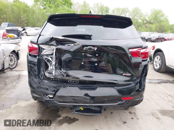 2019 Chevrolet Blazer RS with VIN 3GNKBJRS8KS589136, listed as a IAAI auction lot 42055894 with 59,445 mi miles and . Bid and sale history available at DreamBid. Image 6.