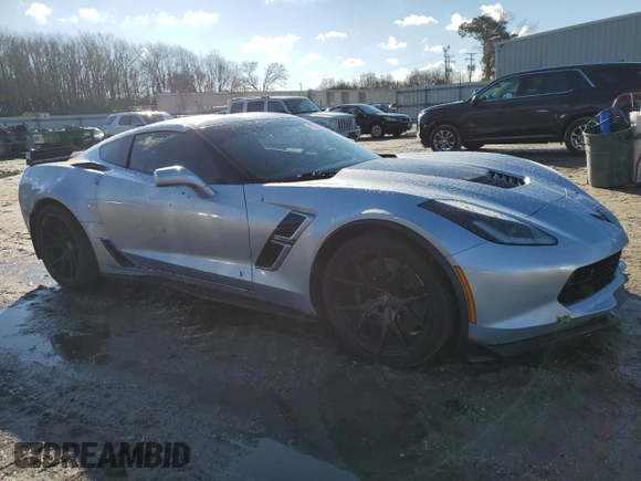 2017 Chevrolet Corvette Grand Sport 2LT with VIN 1G1YY2D73H5106495, listed as a Copart auction lot 43695095 with 50,133 mi miles and Salvage Title. Bid and sale history available at carsss.com. Image 4.
