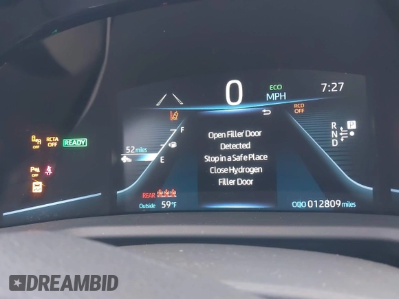 2023 Toyota Mirai XLE with VIN JTDAAAAA5PA007657, listed as a IAAI auction lot 41814468 with 12,809 mi miles. Bid and sale history available at carsss.com. Image 19.