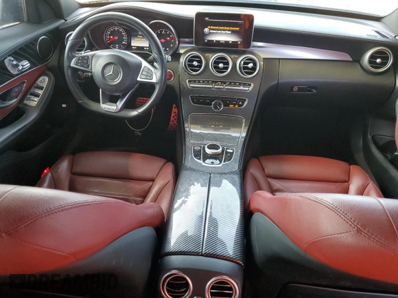 2017 Mercedes-Benz C 300 with VIN 55SWF4JB7HU205892, listed as a Copart auction lot 59607825 with 104,146 mi miles and Salvage title. Bid and sale history available at DreamBid. Image 8.