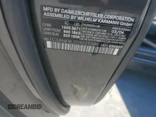 2005 Chrysler Crossfire Limited z VIN 1C3AN69L25X025586, wystawiony jako Copart lot #86121754 z przebiegiem 86 789 mil mil oraz Szkody całkowita. Historia ofert i sprzedaży dostępna na DreamBid. Obrazek 12.