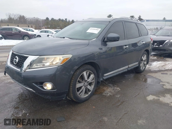 2013 Nissan Pathfinder SL with VIN 5N1AR2MM2DC632288, listed as a IAAI auction lot 41499281 with 120,182 mi miles and . Bid and sale history available at DreamBid. Image 2.