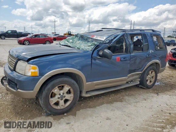 2003 Ford Explorer Eddie Bauer z VIN 1FMZU64K43ZB27338, wystawiony jako Copart lot #58319855 z przebiegiem Nie podano mil oraz Nie do naprawy • Non repairable. Historia ofert i sprzedaży dostępna na DreamBid. Obrazek 1.