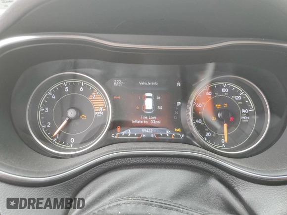 2019 Jeep Cherokee Limited with VIN 1C4PJMDX6KD216537, listed as a Copart auction lot 61259515 with 59,422 mi miles and Salvage title. Bid and sale history available at DreamBid. Image 9.