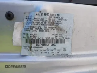2006 Ford Focus S с VIN 1FAFP31N06W154673, выставлен на аукционе IAAI как лот 42345766 с пробегом 161 973 миль миль и . История ставок и продаж доступна на DreamBid. Изображение 9.