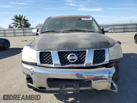 2005 Nissan Titan SE with VIN 1N6AA07A75N511728, listed as a Copart auction lot 42618055 with 113,210 mi miles and Salvage Title. Bid and sale history available at DreamBid. Image 5.