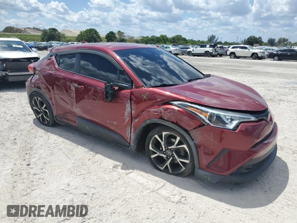 2018 Toyota C-HR XLE with VIN JTNKHMBX1J1005816, listed as a Copart auction lot 50871045 with 80,341 mi miles and Salvage Title. Bid and sale history available at carsss.com. Image 4.