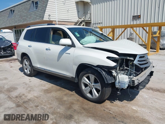 2012 Toyota Highlander Limited with VIN 5TDDK3EH7CS142066, listed as a IAAI auction lot 42573030 with 169,372 mi miles and . Bid and sale history available at DreamBid. Image 1.