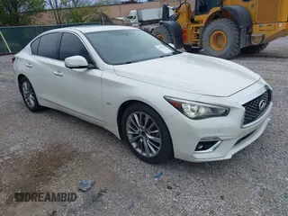 2020 Infiniti Q50 with VIN JN1EV7AR4LM250984, listed as a IAAI auction lot 41941918 with 76,086 mi miles and . Bid and sale history available at DreamBid. Image 1.