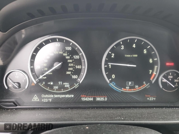 2013 BMW 5 Series 535i xDrive with VIN WBAFU7C56DDU74660, listed as a Copart auction lot 87913445 with 154,244 mi miles and Clean Title. Bid and sale history available at carsss.com. Image 9.