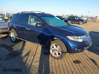2009 Nissan Murano S with VIN JN8AZ18U39W001262, listed as a IAAI auction lot 41301943 with 210,237 mi miles. Bid and sale history available at carsss.com. Image 1.