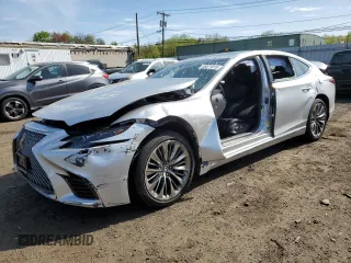 2019 Lexus LS 500 z VIN JTHC51FF3K5005648, wystawiony jako Copart lot #55071615 z przebiegiem 49 679 mil mil oraz Szkoda całkowita • Salvage title. Historia ofert i sprzedaży dostępna na DreamBid. Obrazek 1.