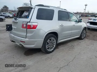 2011 GMC Acadia Denali with VIN 1GKKRTED3BJ408473, listed as a IAAI auction lot 41717368 with 204,518 mi miles and . Bid and sale history available at DreamBid. Image 4.