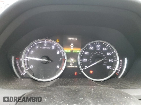 2019 Acura TLX with VIN 19UUB1F34KA010161, listed as a Copart auction lot 87157924 with 105,427 mi miles and Salvage Title. Bid and sale history available at carsss.com. Image 9.