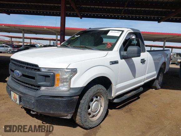 2018 Ford F-150 XL with VIN 1FTMF1E55JKD44181, listed as a IAAI auction lot 41626901 with 217,486 mi miles and . Bid and sale history available at DreamBid. Image 2.