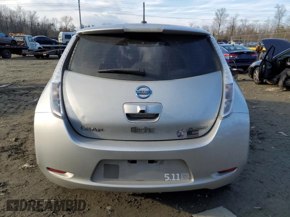 2015 Nissan LEAF SV with VIN 1N4AZ0CP2FC317732, listed as a Copart auction lot 39005553 with 116,896 mi miles. Bid and sale history available at carsss.com. Image 6.
