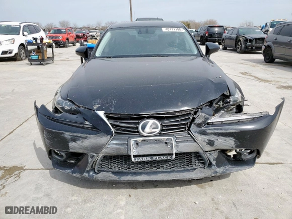 2016 Lexus IS 350 with VIN JTHBE1D29G5027088, listed as a Copart auction lot 48111185 with 159,565 mi miles and Salvage Title. Bid and sale history available at carsss.com. Image 5.