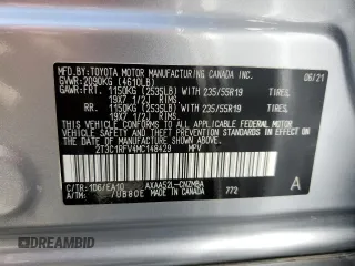 2021 Toyota RAV4 XLE Premium with VIN 2T3C1RFV4MC148429, listed as a Copart auction lot 58264395 with 26,799 mi miles and Salvage title. Bid and sale history available at DreamBid. Image 13.