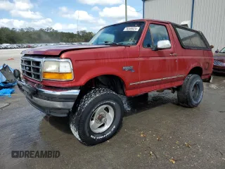 1995 Ford Bronco Custom with VIN 1FMEU15H6SLC05365, listed as a Copart auction lot 76349024 with 0 mi miles and Salvage Title. Bid and sale history available at carsss.com. Image 1.